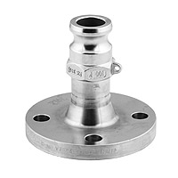 male camlock adapter welded onto flange, camlock coupling on flange,  stainless steel flange with camlock coupling